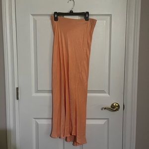 Zara Satin Midi Skirt